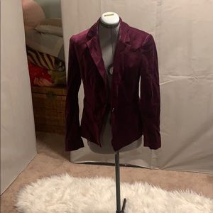 WHBM Maroon suede blazer